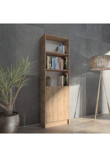 Kuta Flat56 Kitaplık 2 Kapaklı Kütüphane Çok Amaçlı Dolap (498404075)