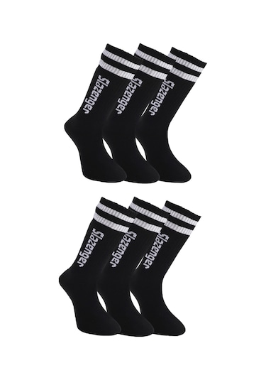 Slazenger Jınn 6 Lı Set Erkek Siyah Çorap Siyah