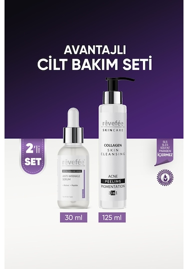 Anti-wrinkle Serum Retinol Peptide & Cilt Temizleyici Peeling 2'li Set