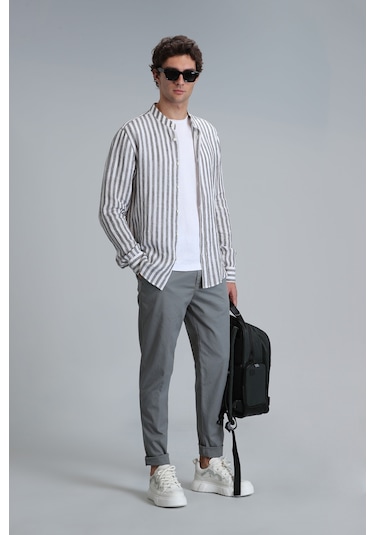 Lufian Tom Smart Erkek Chino Pantolon Slim Fit Yeşil Yeşil 111190313100600 Yeşil