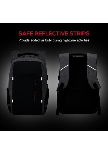 Jeehugo Kırmızı İş Çantası, Usb Döşemeli Çok Amaçlı Laptop Sırt Çantası Rw1322 Açık Yeşil