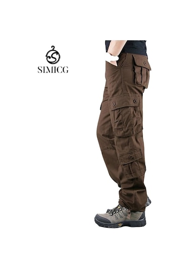 Erkekler İçin 3d Outdoor Sekiz Cepli Tulum Kahverengi