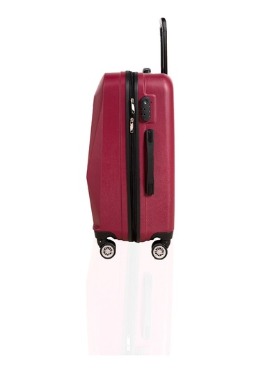 Polo&Sky Elmas Model Vişne Renk Orta Boy Valiz Bavul Vişne