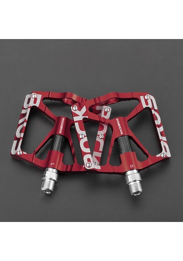 Rockbros K307t Ultralight Bisiklet Pedalları Geniş Platform Mtb Dağ Bisikleti Yansıtıcı Bisiklet Rulman Pedalları Kırmızı