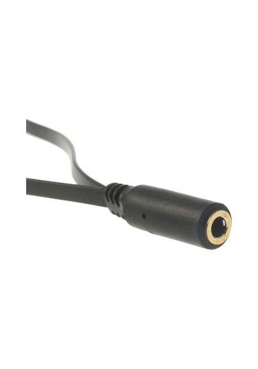 Cbtx Kulaklık PC Adaptörü Kablosu 3.5 MM Çift Mic / Ses 3.5 MM Siyah