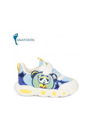Kidessa 2025 Anatomik Tabanlı Unisex Çocuk Günlük Spor Ayakkabı - Beyaz Mavi