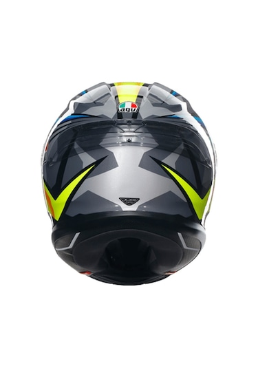 Agv K6 S Joan Black Blue Yellow Kapalı Kask Sarı