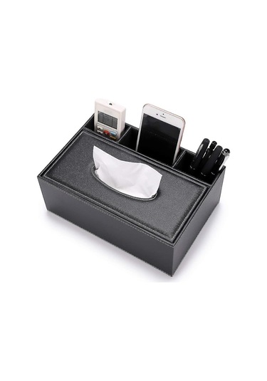 Dikdörtgen Pu Deri Mendil Kutusu