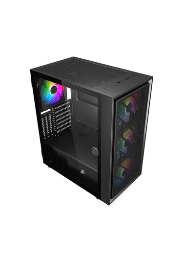 1st Player Ar7 Siyah 650w 80+ Argb 4x12cm Fan Temperli Cam Mesh Usb 3.0 Atx Kasa