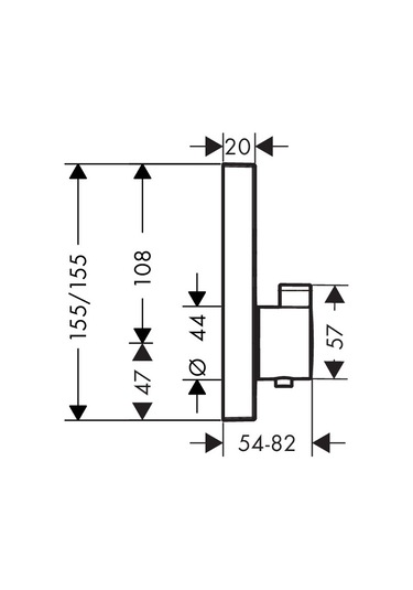 Hansgrohe Showerselect Banyo Bataryası Termostatik 2 Çıkış Için