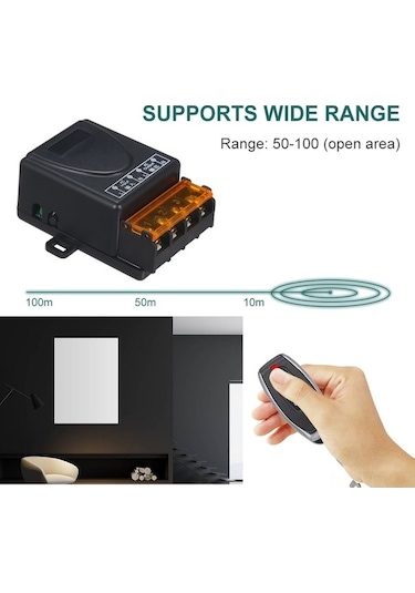 Besthome1 433mhz Kablosuz Uzaktan Kumandalı Akıllı Anahtar - Led, Motor, Ev Aletleri Kontrolü, 2 Kumandalı 1-gang 1-gang