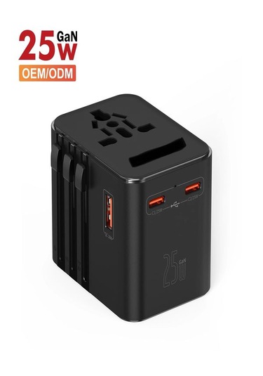 Fc-21 25w Global Seyahat Şarj Aleti - 1 Usb-a, 2 Type-c, 1 Ac Pri