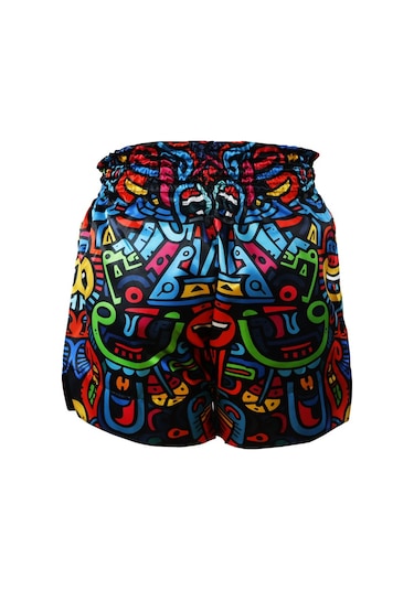 Dragondo Mt3037 Clown Muay Thai Kick Boks Şortu Çok Renkli