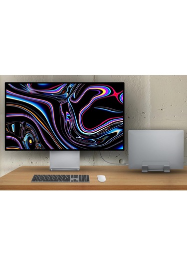 Dikey Dizüstü Bilgisayar Standı Aletsiz Ayarlanabilir Alüminyum Dizüstü Space Grey-1 Slot