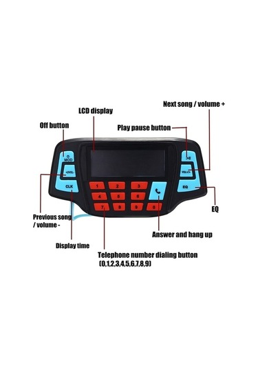 Artfulabode Bluetooth Hoparlör Motosiklet Gidonu Mp3 Çalar Bt Hoparlör Çalar Saat Fm Radyo Ses Stereo Sistemi