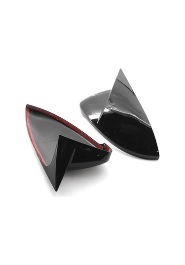 Pazly Parlak Siyah Vw Golf 7 2014-2019 Yapışkanlı Dış Ayna Kapakları Abs Malzeme