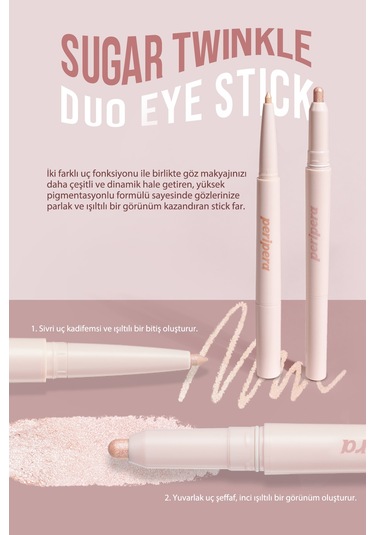 Peripera Sugar Twinkle Duo Eye Stick 01 Dewy Nude