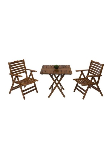 Bahçecimobilya Madrid 2&Prime;Li Set - Madrid 2Li Bahçe Seti Ceviz