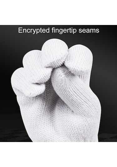 Sones 400g 12 Çift İşçi Koruma Aşınmaya Dayanıklı Pamuklu Eldiven Kalınlaştırılmış Şantiye Çalışma Eldiveni