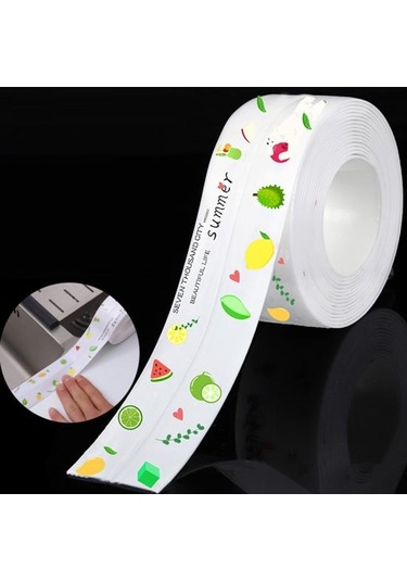 Kalafat Bandı Kendinden Yapışkanlı Su Geçirmez Mastik Kalafat Şerit Kabuğu Ve Sopa Zemin Duş Duvar Karosu Kenar Koruyucu Banyo Mutfak İçin A