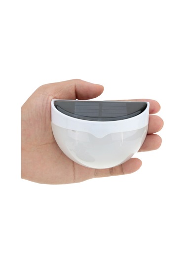 Springsun Güneş Enerjili Led Duvar Lambası Beyaz Işık Ip55 Su Geçirmez Bataryalı Bahçe/ev Aydınlatma Altın