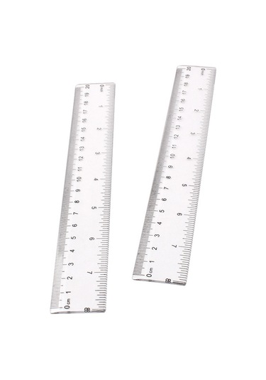 Kosona 20cm Plastik Şeffaf Cetvel, Çizim Ve Tasarım İçin Öğrenci Stüdyo Gereci