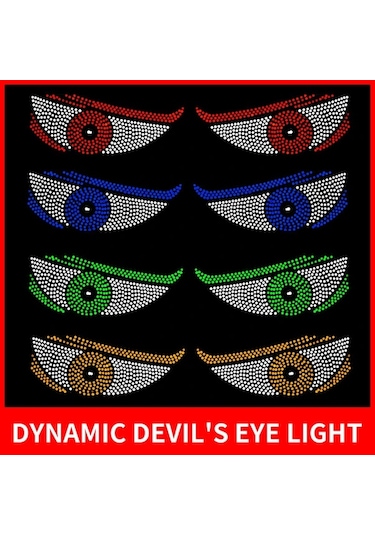 Xuweiwei Set Of 2 Usb İle Çalışan Kırmızı Ve Beyaz Led Araç Işıkları Şeytan Göz Dekoratif Aydınlatma