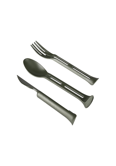 Evolite Combo 3 İn 1 Çatal Kaşık Set Haki Çok Renkli