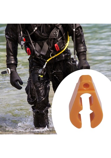 Homyl Uzun Hortum Klipsi Tutucu Hafif Şnorkelli Dalış Turuncu