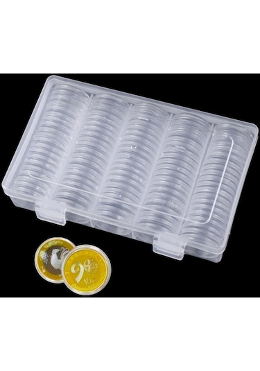 Dolıty 100x 25mm Madeni Para Kapsülleri W/sikke Toplama Temizlemek