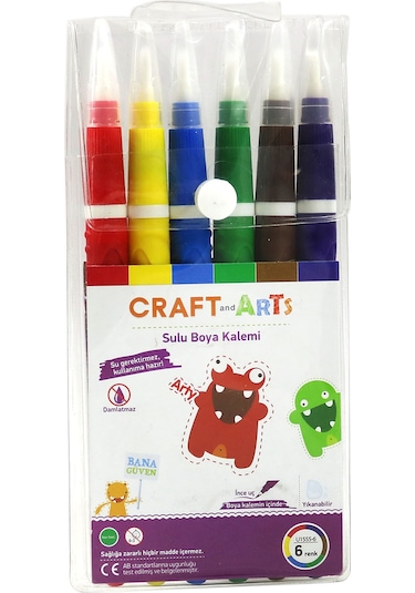 Umix Craft And Arts Suluboya Kalemi 6 Renk+spr.resim Defteri
