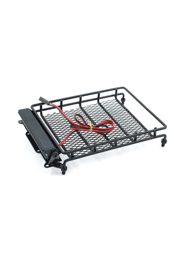 Yifomall Led Işıklı Metal Araba Tavan Bagaj Rafı - 1/14 1/12 1/10 Ölçekli Scx10 Cc01 Mn D90 D91 D99 Mn90 Mn99s Uyumlu B2 Modeli