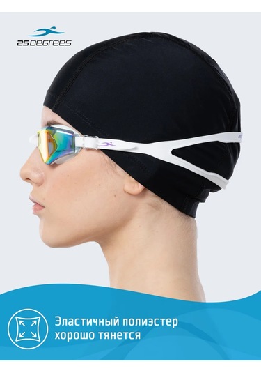 25degrees Yetişkinler İçin Kumaş Yüzme Şapkası 151222745 Siyah