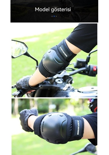 Dinosaurs Motosiklet Için Koruyucu Dizlik - Siyah01 Yeşil