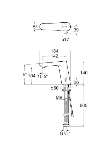 Roca 5A5809C00 L30-E Fotosellı Çift Su Girişki Lavabo Bataryası