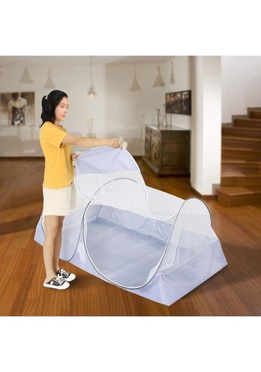 Prestigegoods Kamp Açık Hava Sivrisinek Ağı, Ücretsiz Kurulum, Taşınabilir Seyahat Şifreli Örgü Çadır, Siyah Örgü, 210d Su Geçirmez, 200x100x73 Cm Çok Renkli