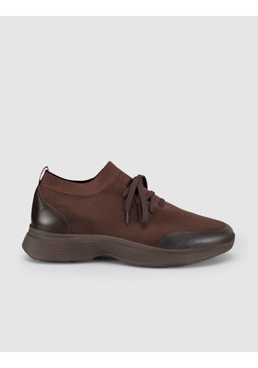 Cabani Castello Kahve Triko & Hakiki Dana Deri Erkek Sneaker Kahverengi Cabani Castello Kahve Triko & Hakiki Dana Deri Erkek Sneaker Kahverengi