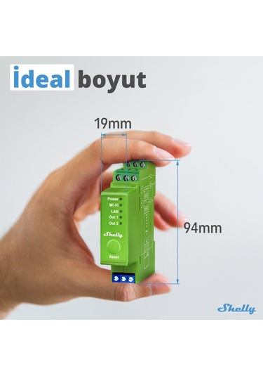 Shelly Pro Dimmer 2pm Dın Ray 2 Kanal Enerji Ölçümlü Akıllı Dimmer