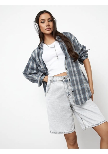 Namalı'd Kadın Ekoseli Gömlek 316130029