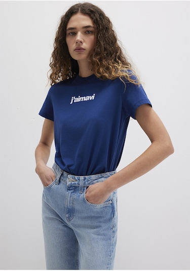 Mavi - Mavi Baskılı Lacivert Tişört 1612242-70722 Mavi