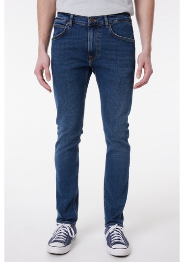 Lee Luke Slim Fit Dar Kesim Normal Bel Mavi Esnek Erkek Jean Denim Kot Pantolon L719098XT Mavi