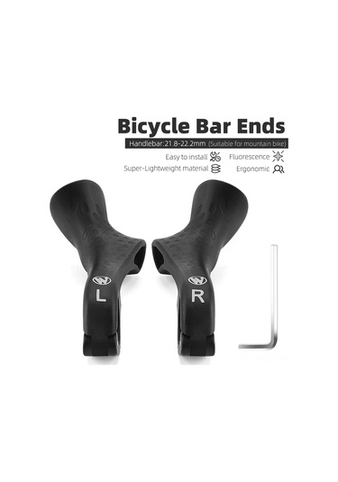 Leezsing Mountain Bisiklet Işık Saçan Nylon Tutamak Ucu, 92g Hafif, 100mm Boy, Bisiklet Ekipmanı Yp0804067