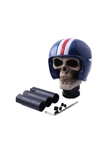 Suntek Manuel Araba Kamyon Kafatası Vites Kolu Topuzu Mavi