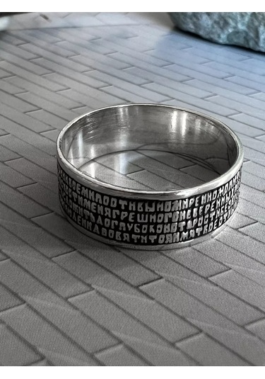 Monıchev Jewelry 925 Ayar Gümüş Dua Yüzüğü 228058971 Gri