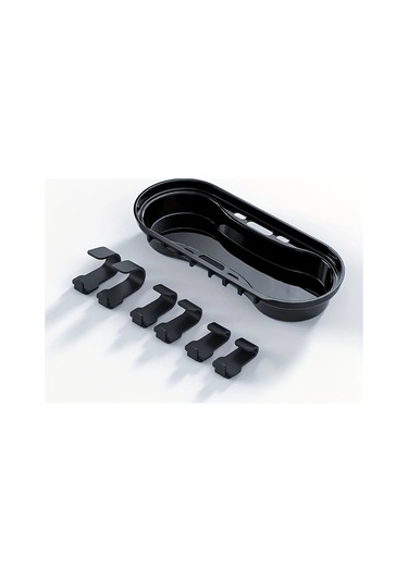 Globalbloom Siyah Metaliksiz Askılı Banyo Organizer Çok Bölmeli Duşakabin Üstü Raf Siyah