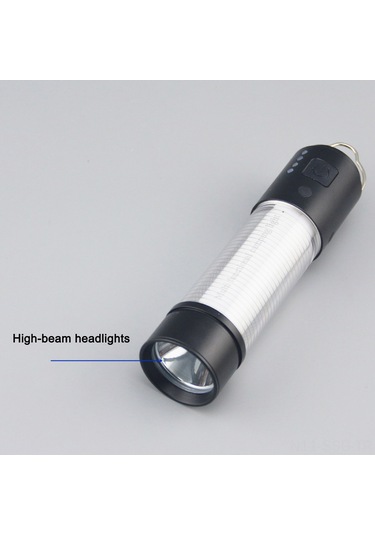 Springsun Usb Şarjlı Çok Modlu Led Kamp Lambası, Manyetik Tabanlı Ve Tripodlu Taşınabilir Çadır Feneri Siyah