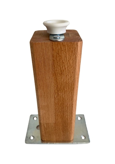 Kale 23cm Ayarlı Ahşap Ayak Mobilya Masa Ve Dolap Ayağı 23cm Kayın/gürgen Ağacı