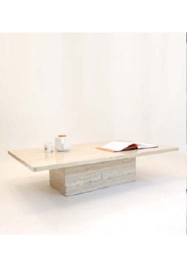 Most Marmoris Mermer Görünümlü %100 Mdf Orta Sehpa Set Traverten