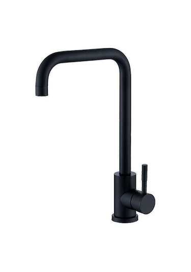 Sardıcı Mutfak Musluğu Siyah Mat Kaplama Krom