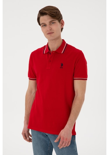 U.s. Polo Assn. Erkek Kırmızı Tişört Basic 50306011-vr030 Kırmızı